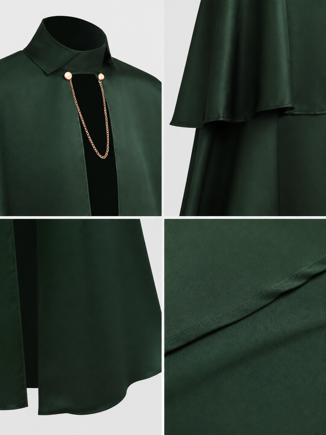 Green Gothic Cloak Cape for Cosplay