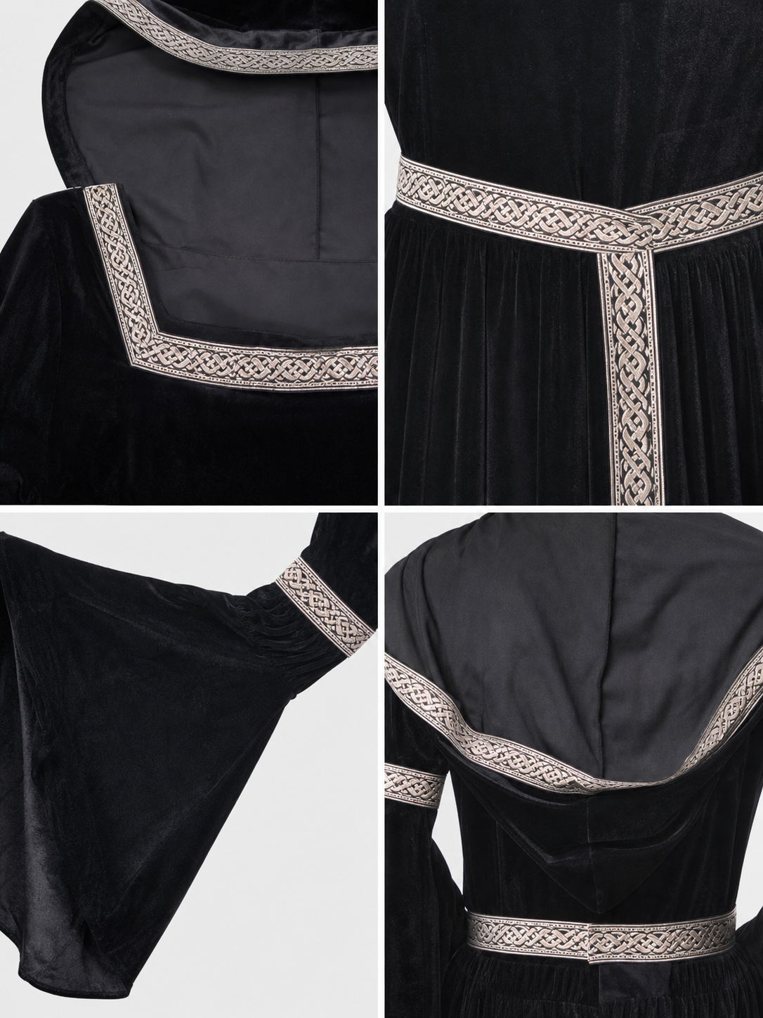 Zombie Costume, Medieval Hooded Dress