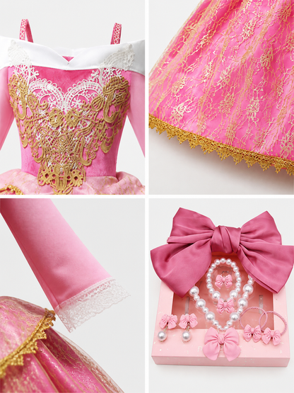 Pink Princess Halloween Costume detail view