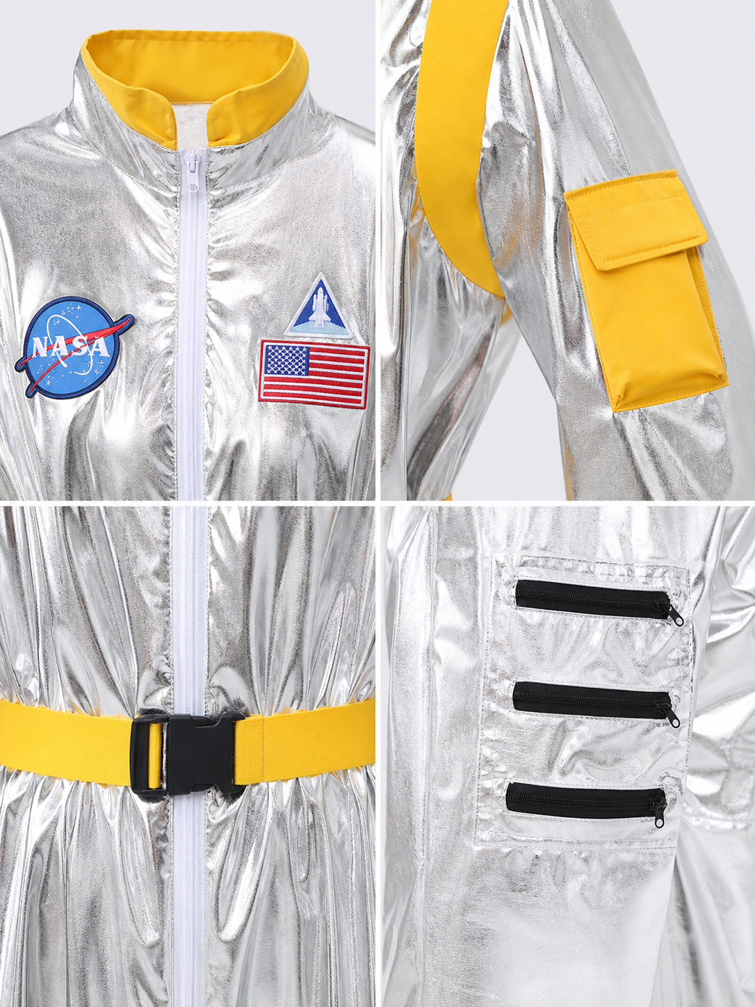 Silver Space Jumpsuit for Cosplay