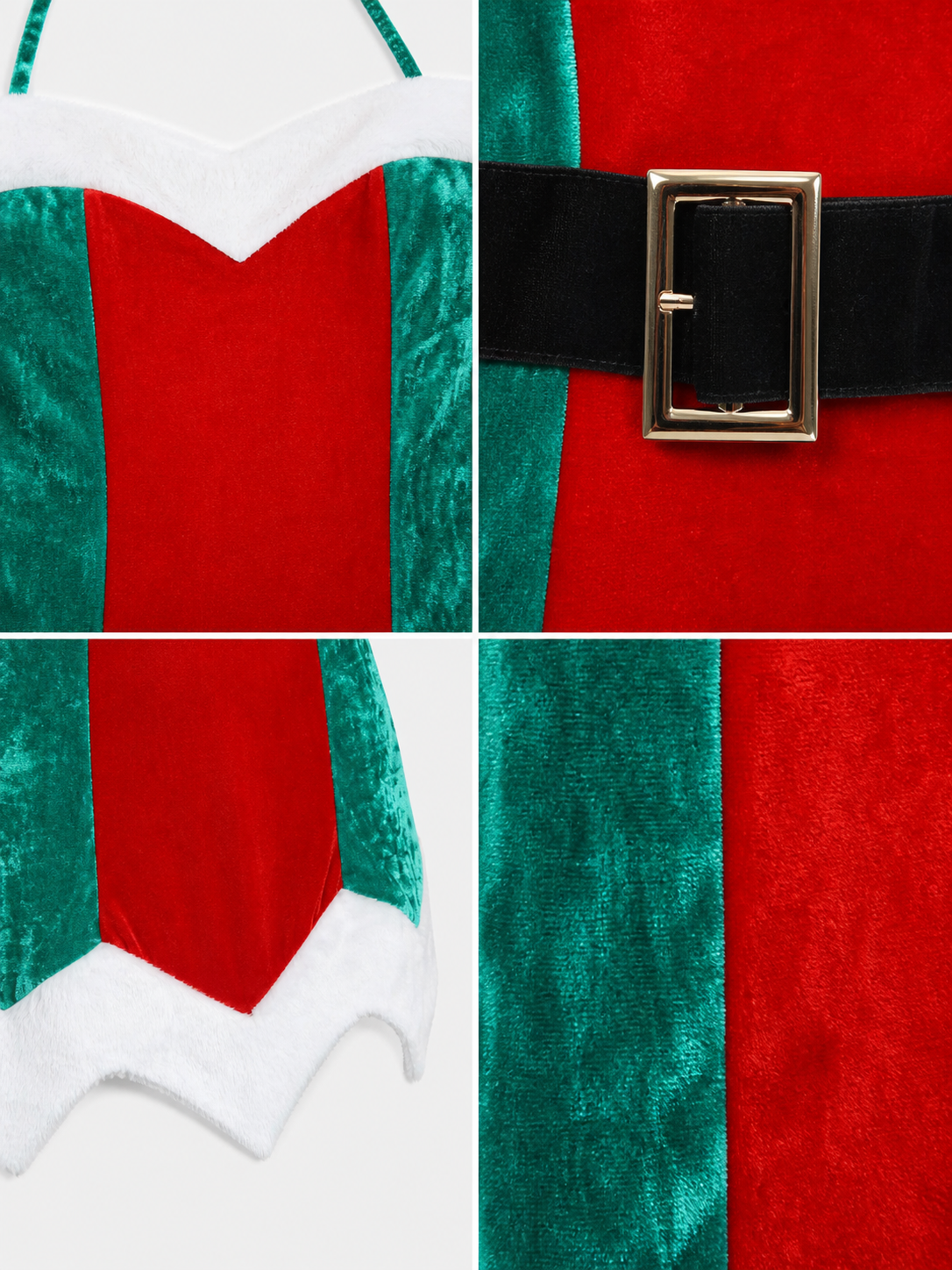 Christmas Carnival Costume with White Trim
