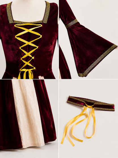 Medieval Long-Sleeve Stage Dress detail view