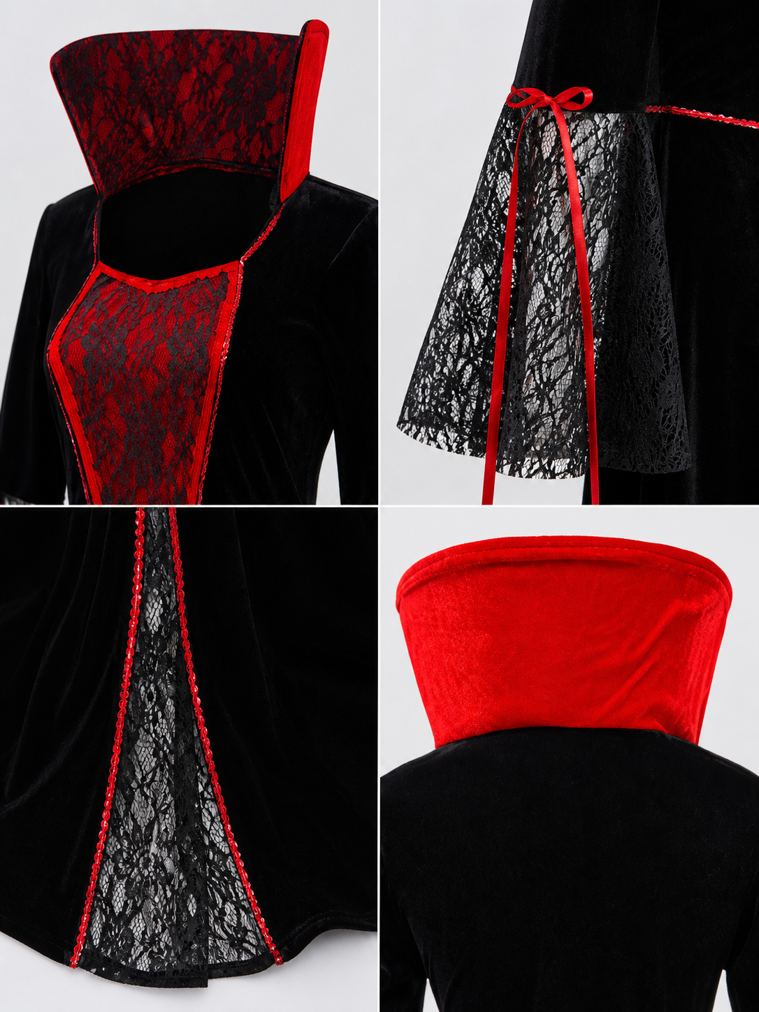 Gothic Cosplay Dress Costume with Choker