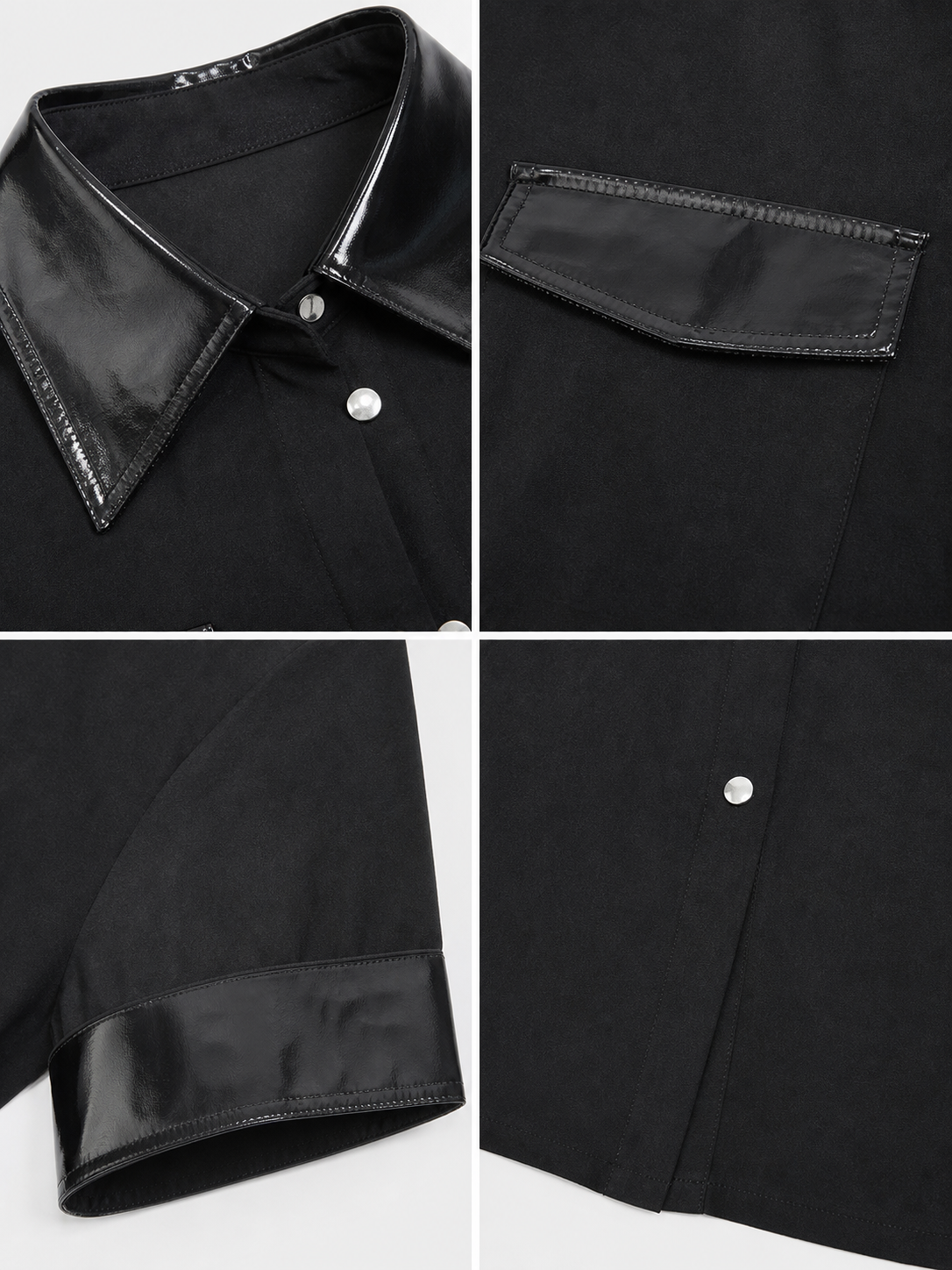 A one-piece costume styled like a police uniform, featuring short sleeves, a detail view