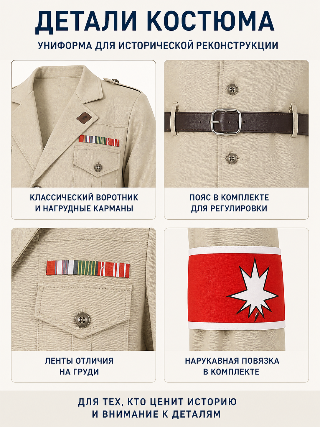 Attack on Titan Cosplay Costume Military Tunic detail view