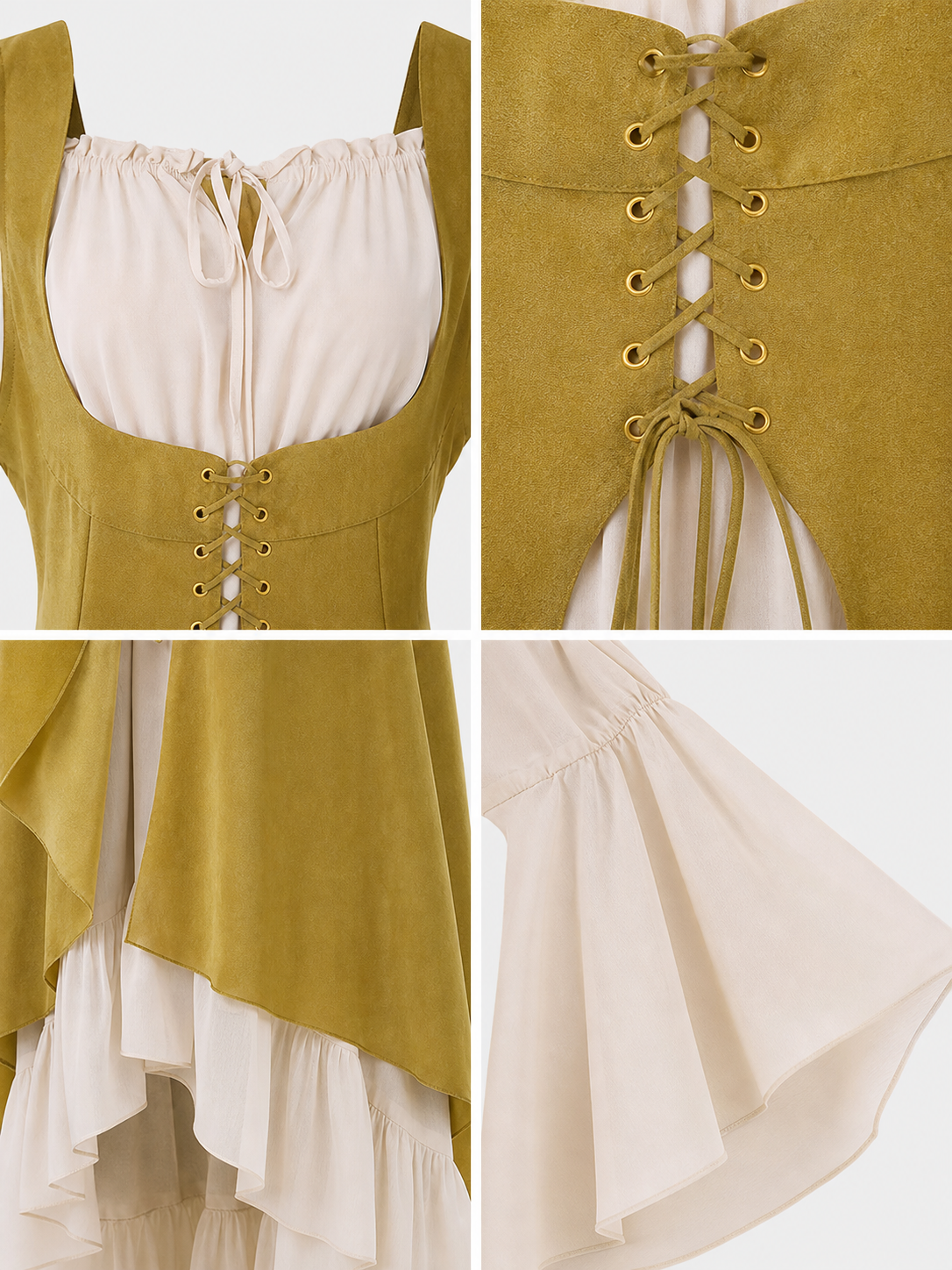 Renaissance-Style Lace-Up Costume Dress