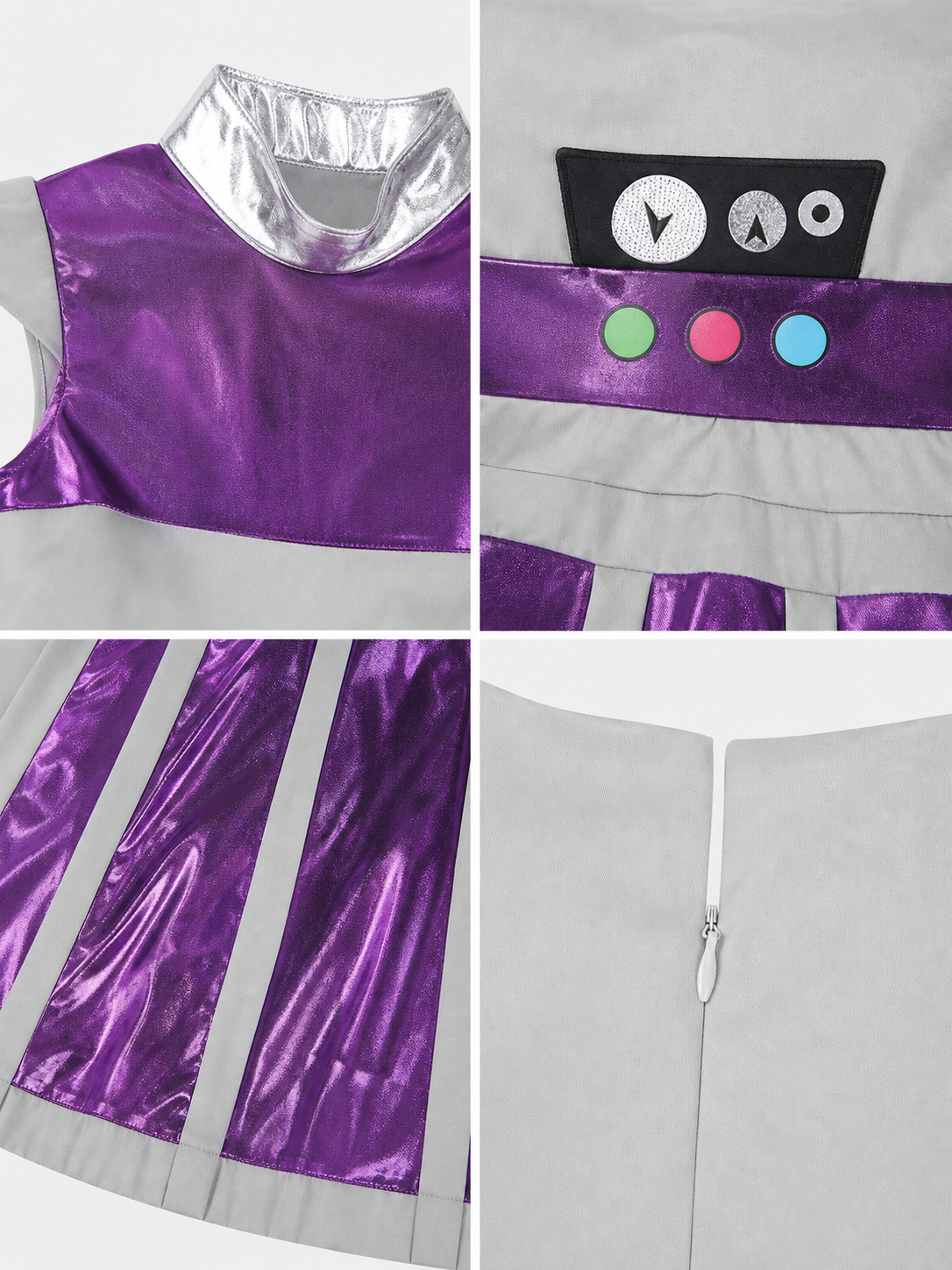 Alien Costume Dress with Headband for Cosplay