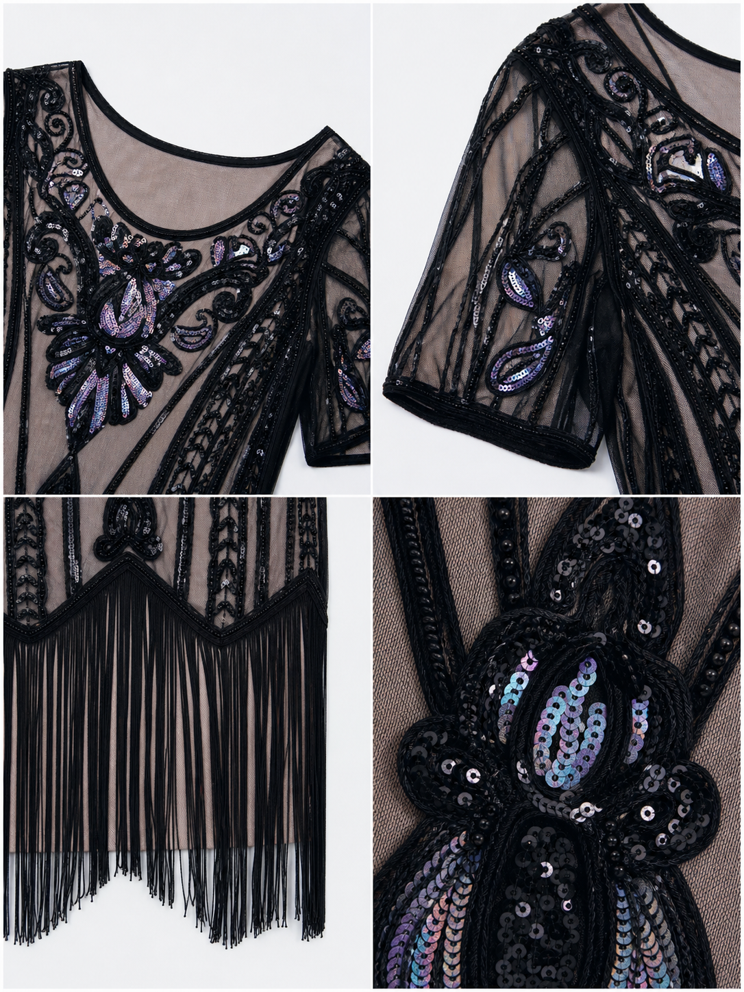 Gatsby-Style Fringe Dress for Parties