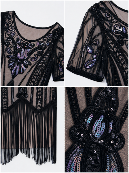 Gatsby-Style Fringe Dress for Parties