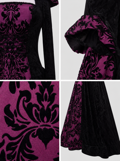 Gothic Hooded Dress with Full Skirt