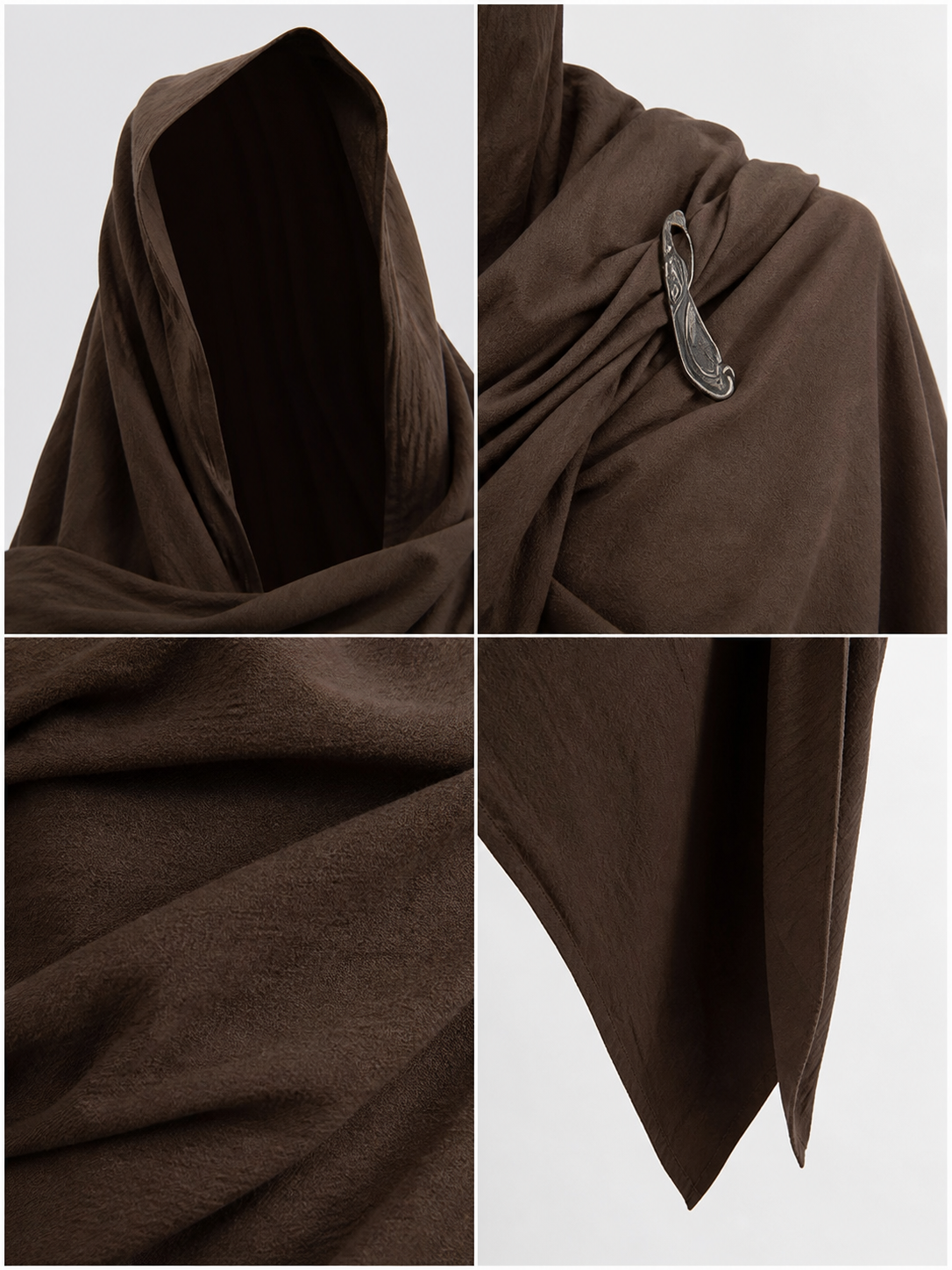 Brown Carnival Cloak with Hood