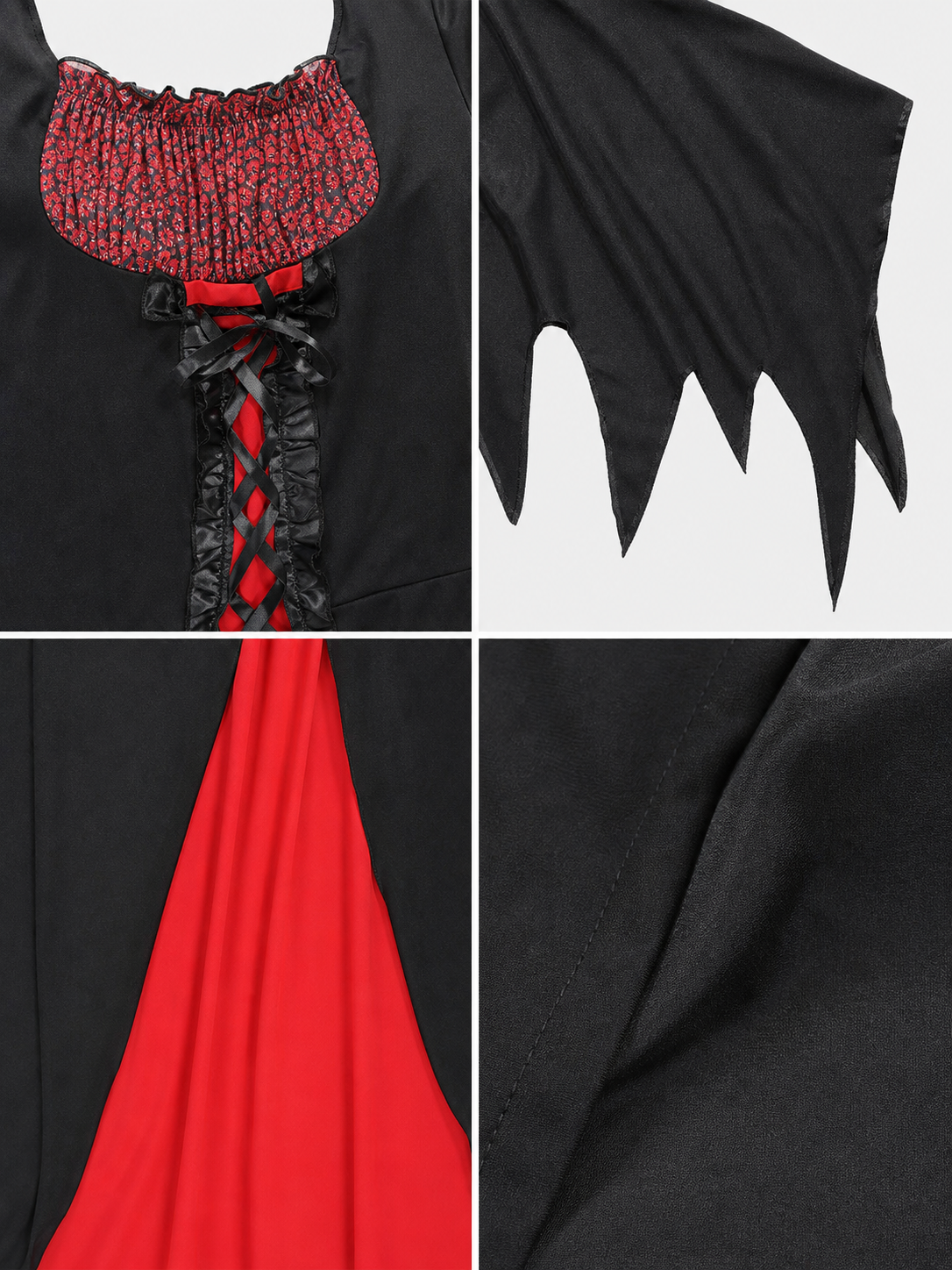 Halloween Witch Costume with Long Dress and Hat