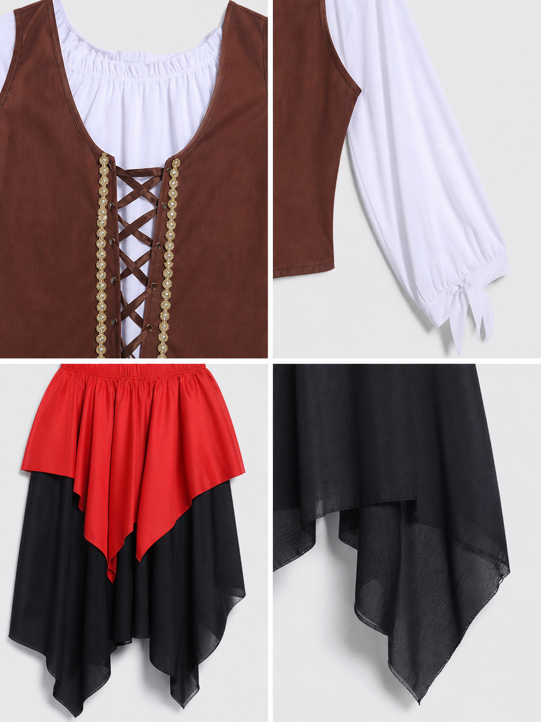 Pirate Costume with Corset and Scarf