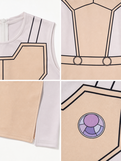 Cosplay Costume: Sleeveless Geometric Dress
