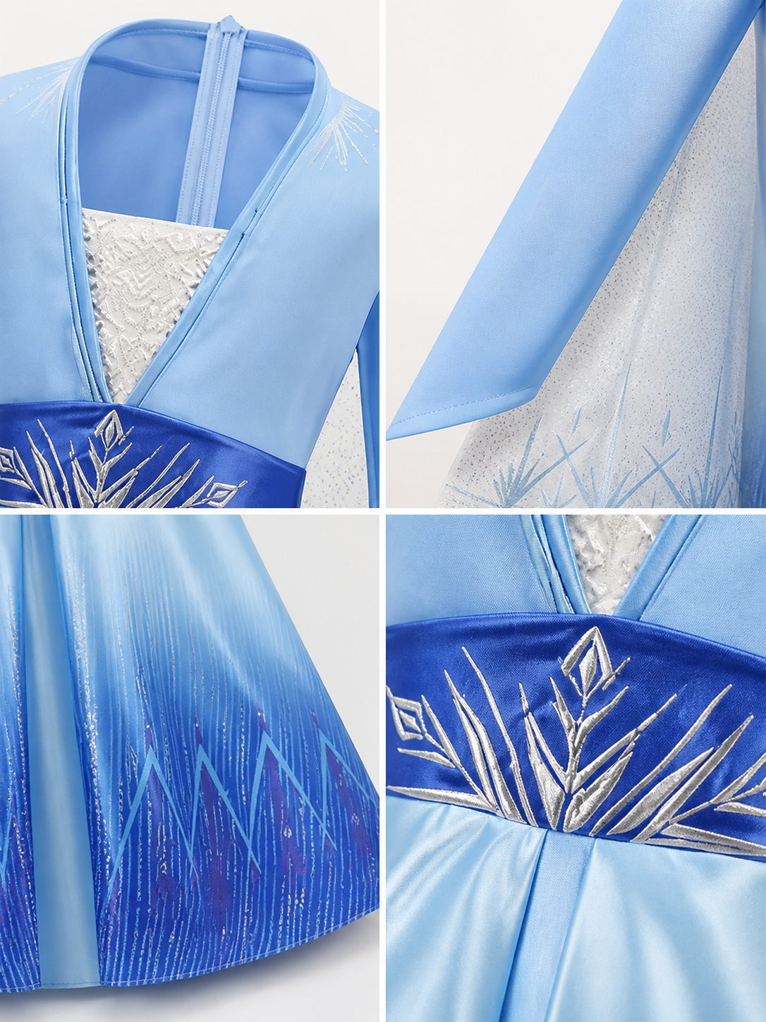 Snow Queen Carnival Costume for Halloween detail view
