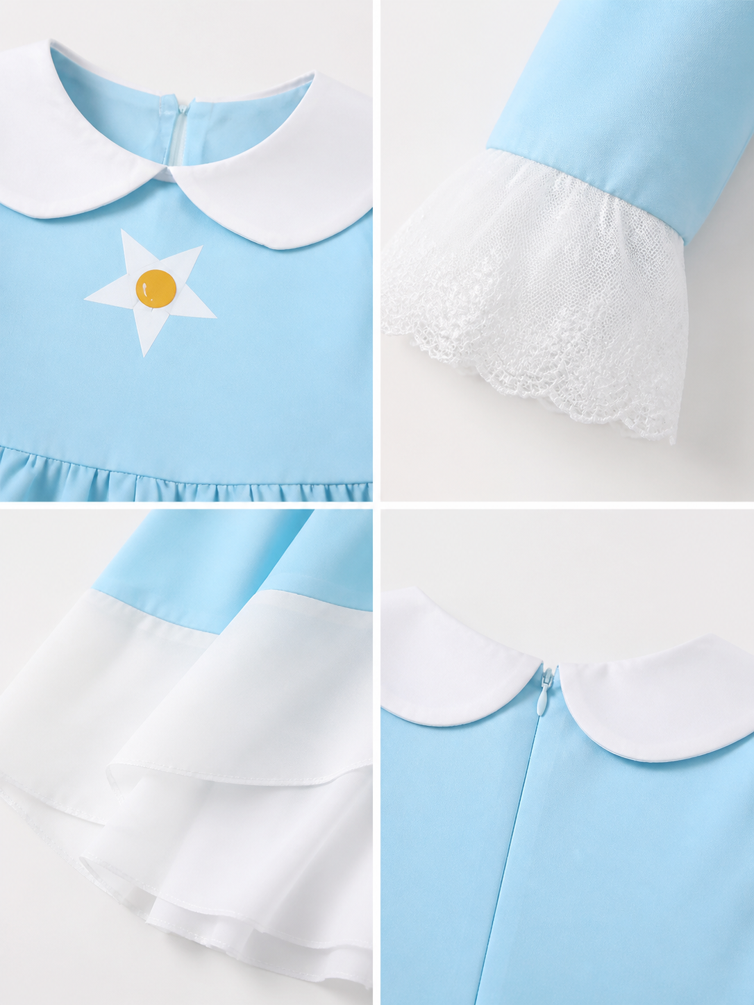 Blue Princess Costume for Halloween detail view
