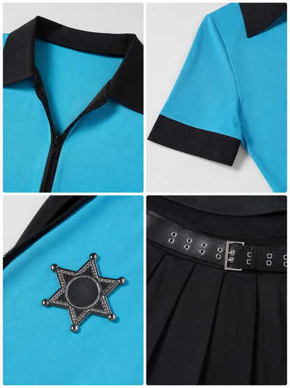 Police Costume for a Role-Play Look with Cap detail view