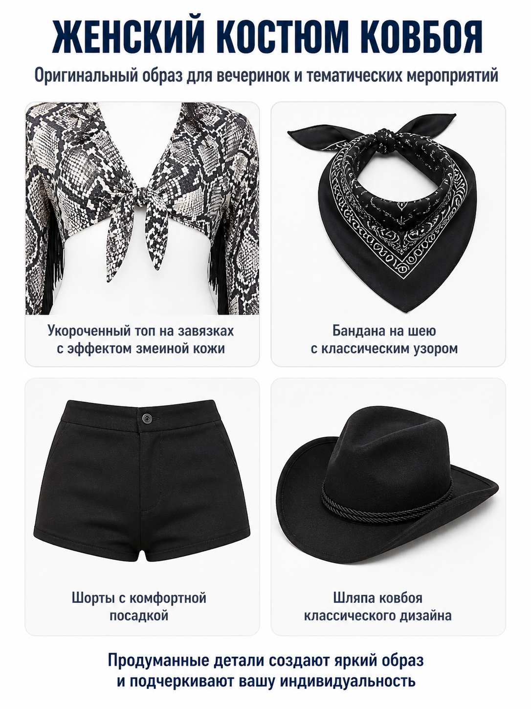 Cropped Jacket with Fringe and Snake Print detail view
