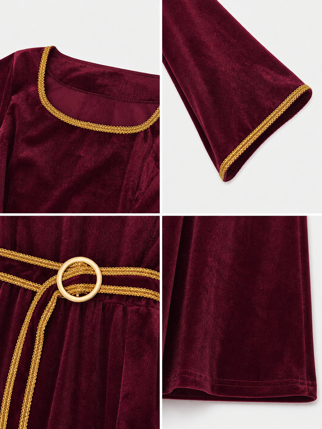 Burgundy Mother Gothel Cosplay Dress