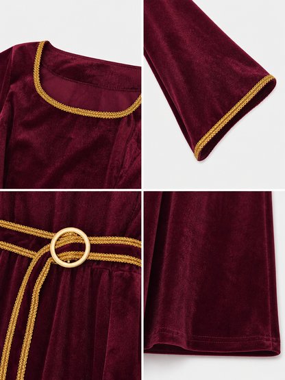 Burgundy Mother Gothel Cosplay Dress