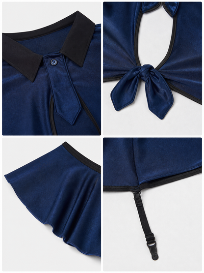 Two-Piece Police Costume with Skirt detail view