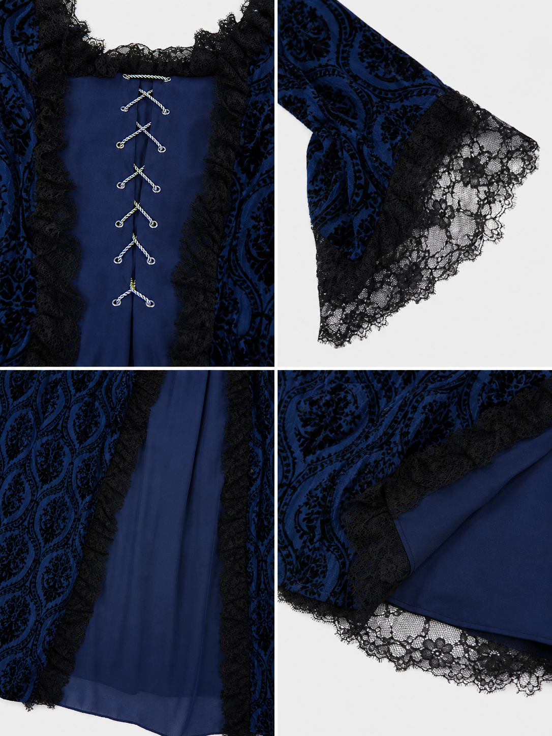 Medieval Dress with Lace and Full Skirt