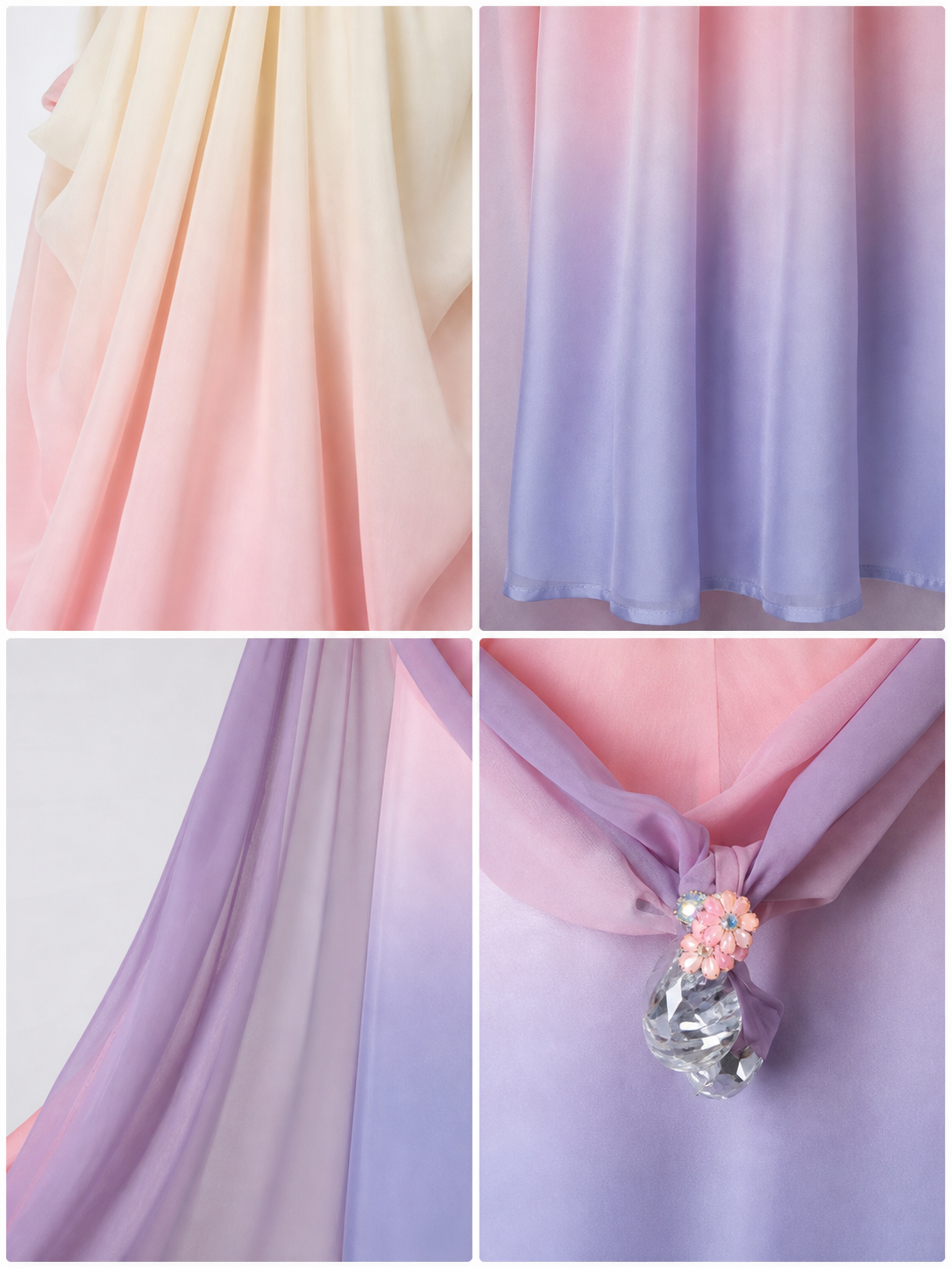 Amidala Cosplay Dress with Draping and Train