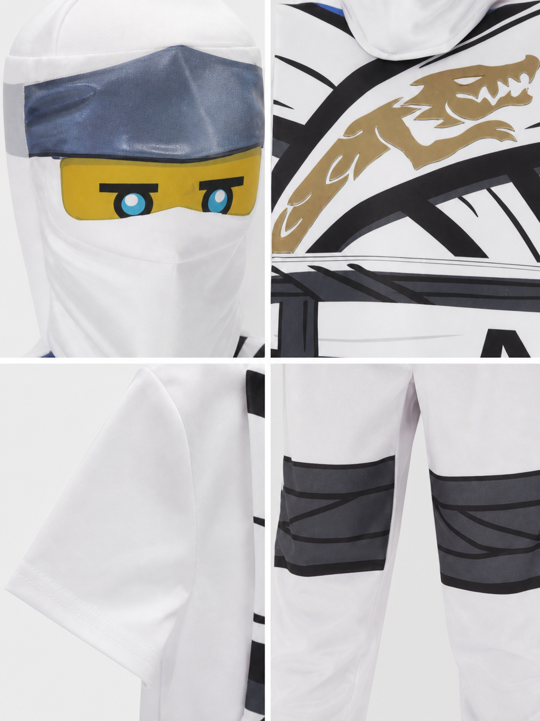 Ninja Costume for Performances with Mask and Gloves