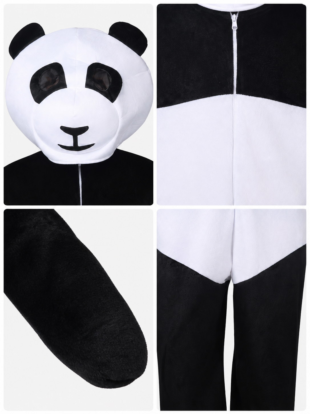 One-piece panda costume for cosplay and themed events