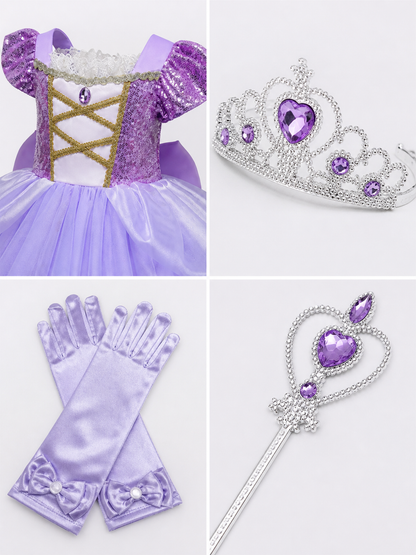Princess Costume with Accessories for Halloween detail view