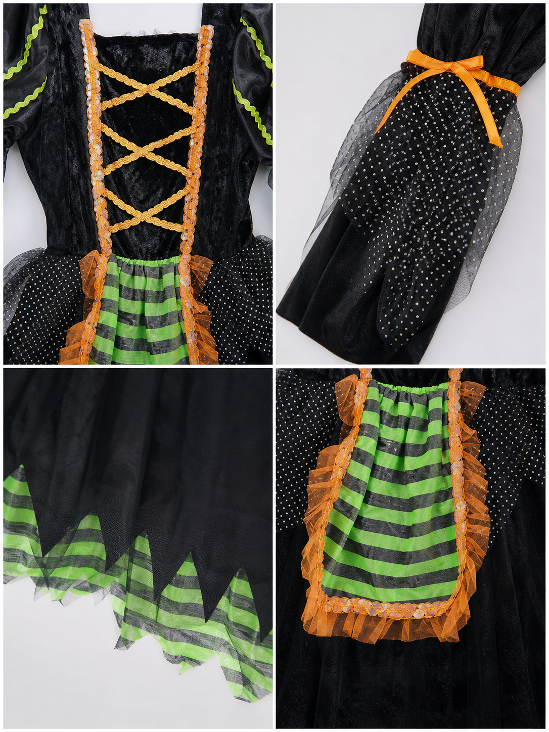 Witch Costume with Pointed Hat for Cosplay