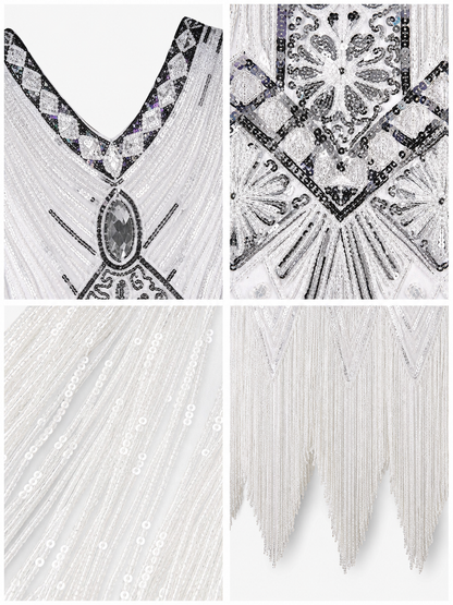 1920s-Style Sequin Fringe Dress