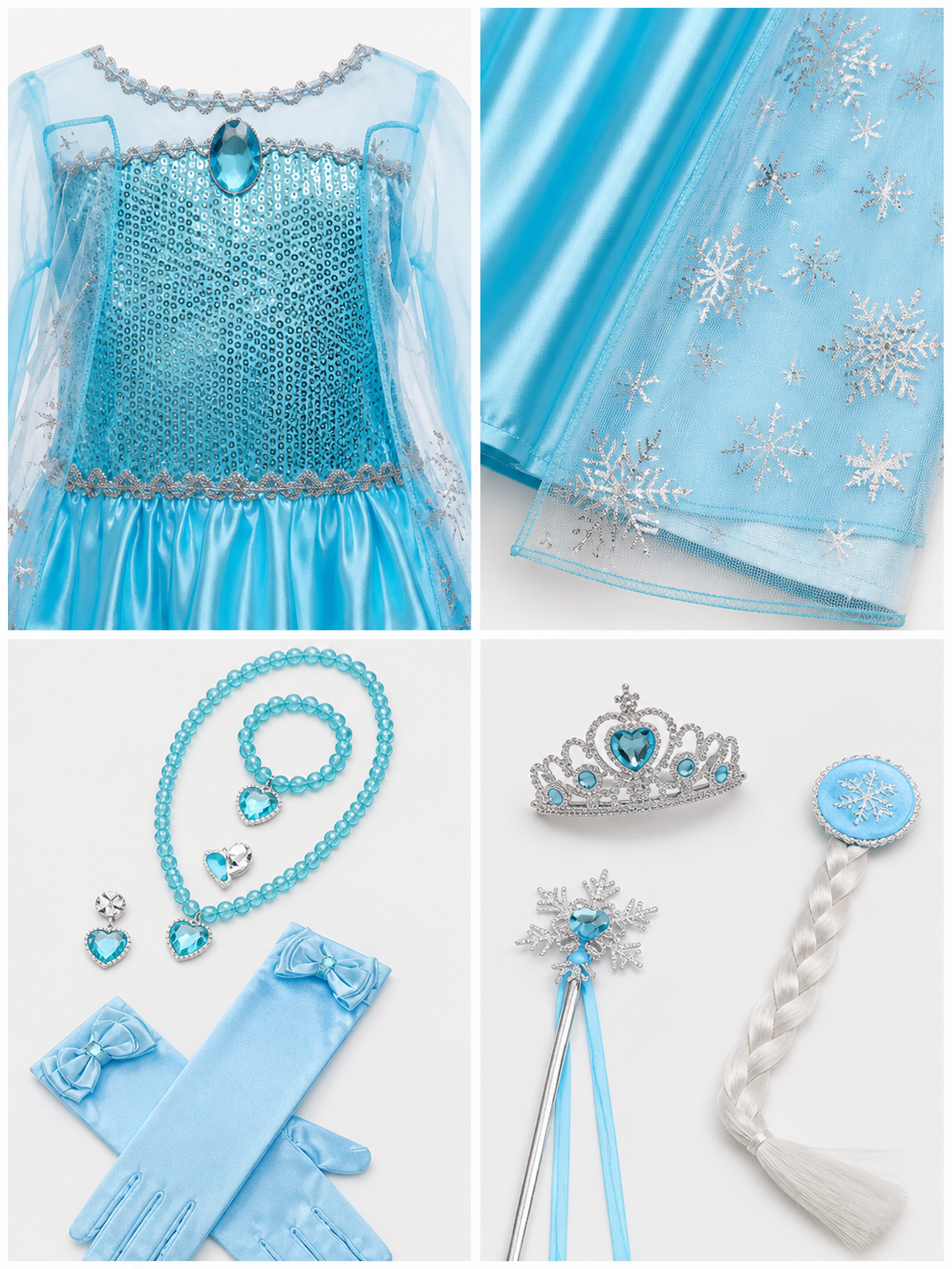Snow Queen Costume for Halloween and Cosplay detail view