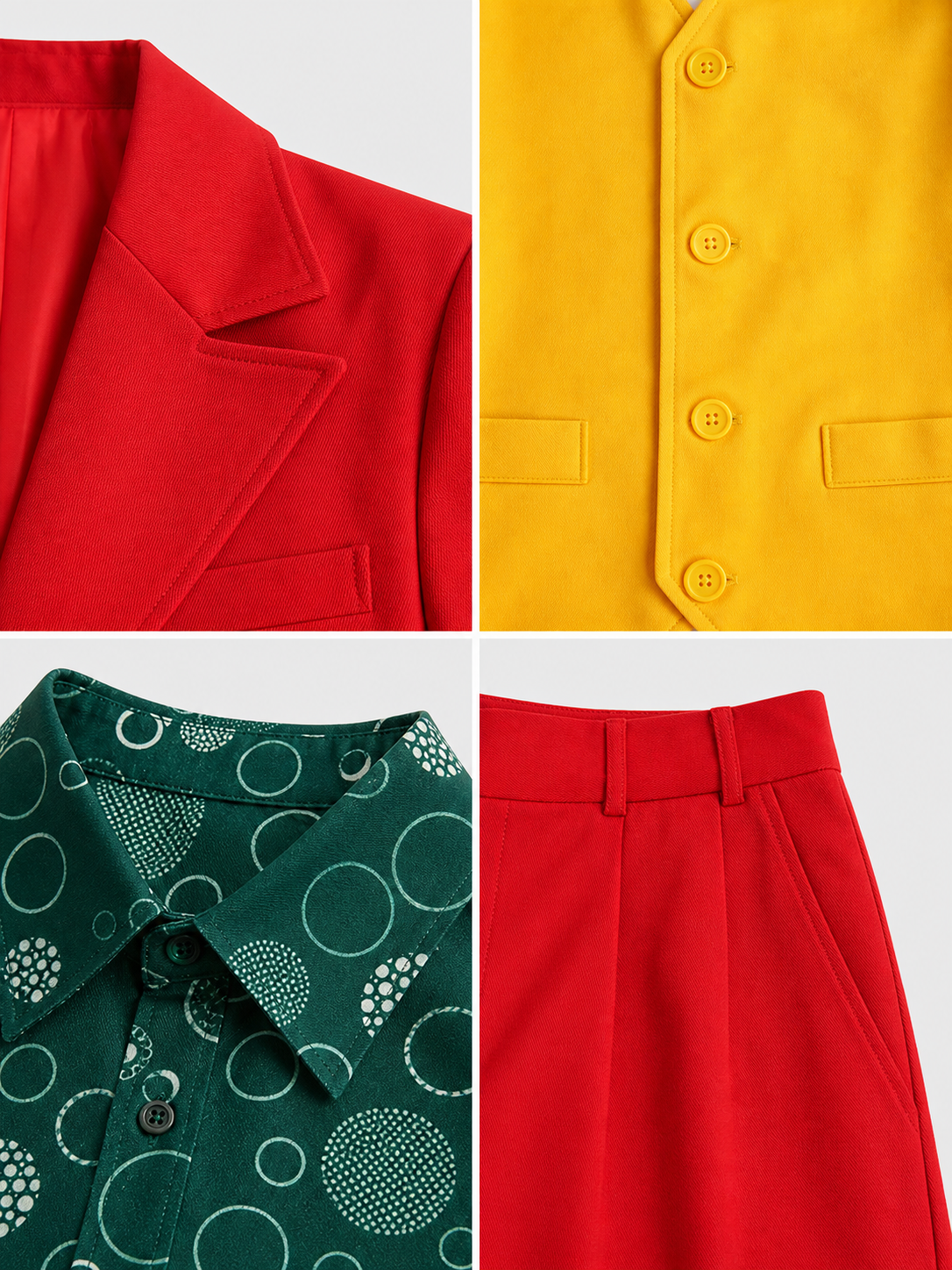 Clown Costume: Jacket, Vest, and Pants