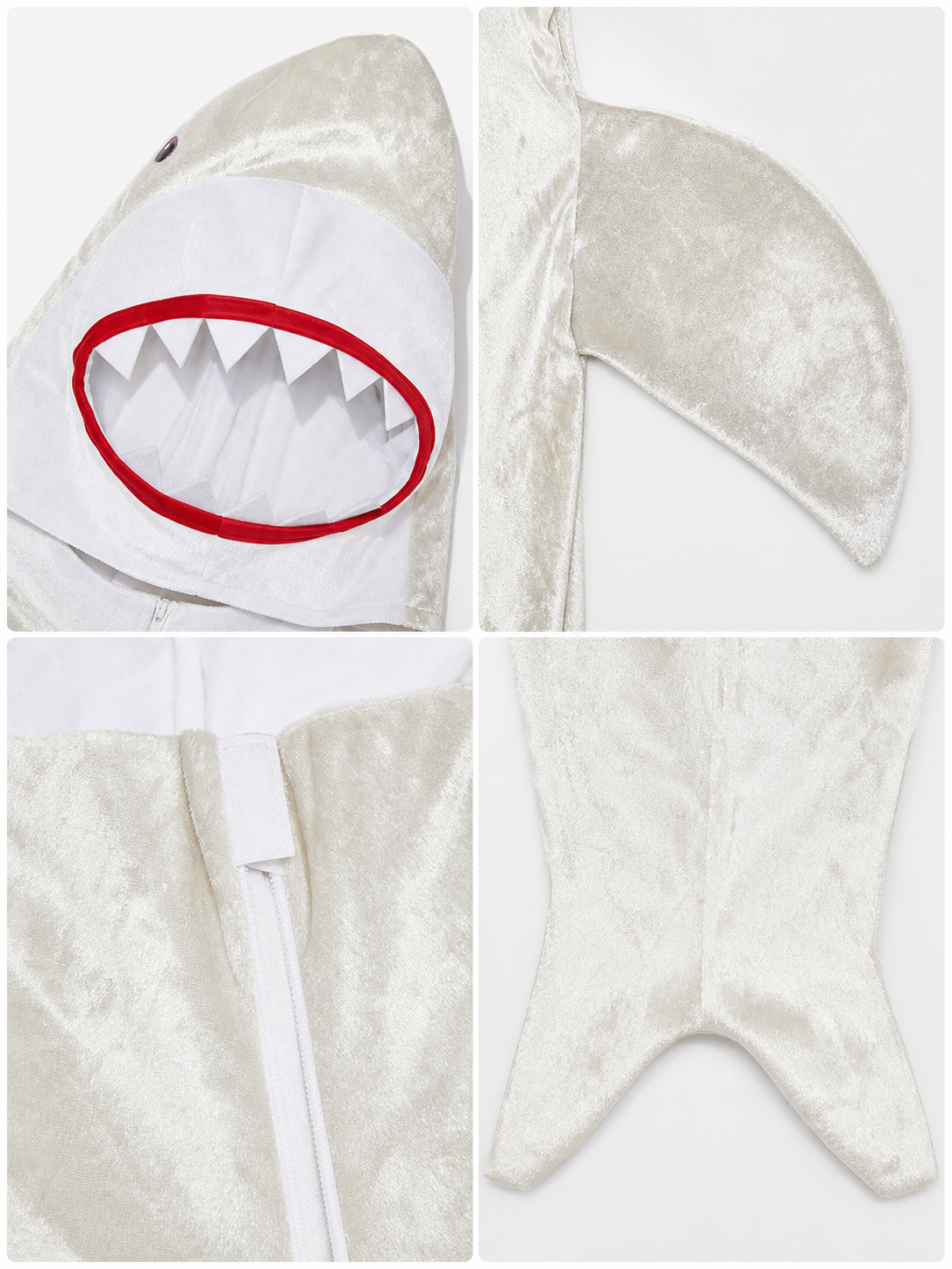 Shark Costume for Role-Playing, Silver