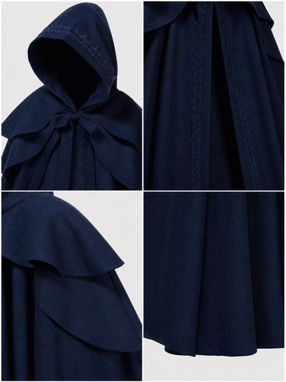 Medieval Gothic Hooded Cloak for Cosplay