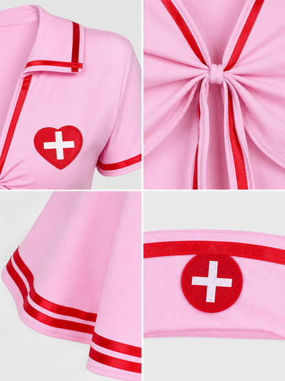Medical-Themed Role-Play Costume with Skirt detail view
