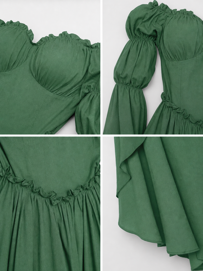 Vintage-Style Medieval Dress, Green