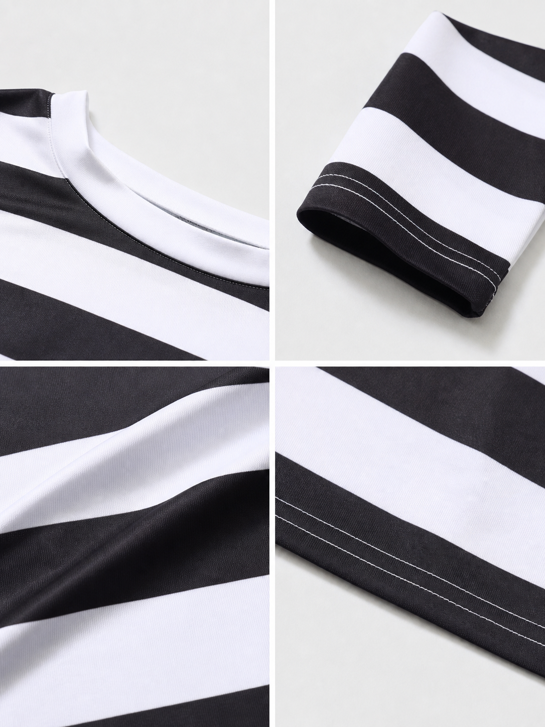 Thief Cosplay Costume, Striped Top and Pants detail view
