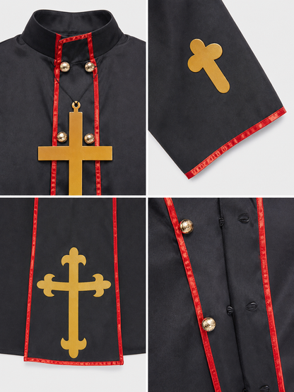Religious Robe with Crosses and Red Trim