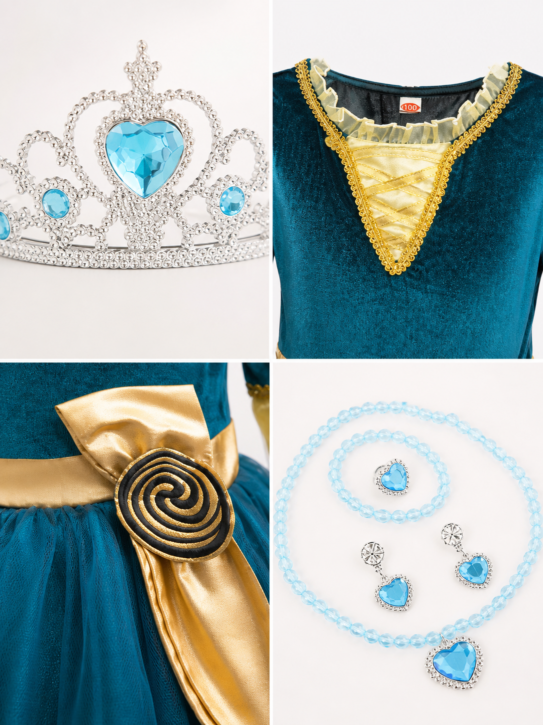 Princess Costume with Halloween Accessories detail view