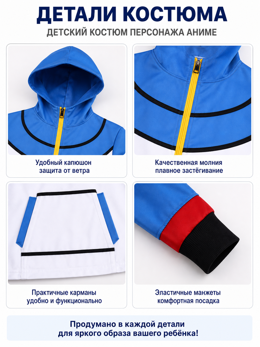 Ash Cosplay Costume: Top, Pants, Gloves detail view