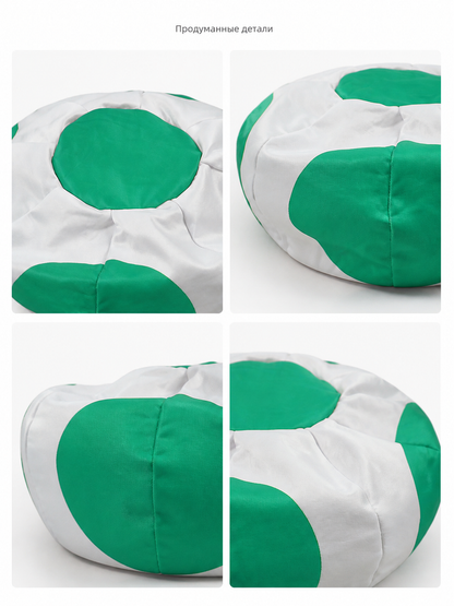 Toad Character Hat, White and Green, for Cosplay