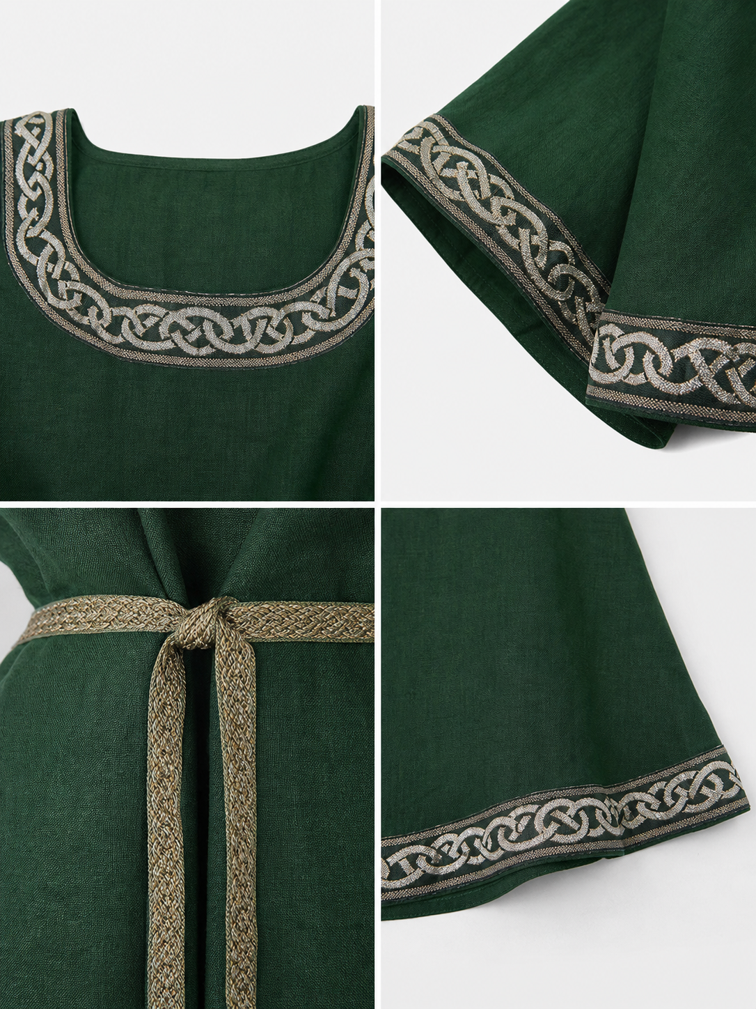 Medieval-Style Dress with Wide Sleeves