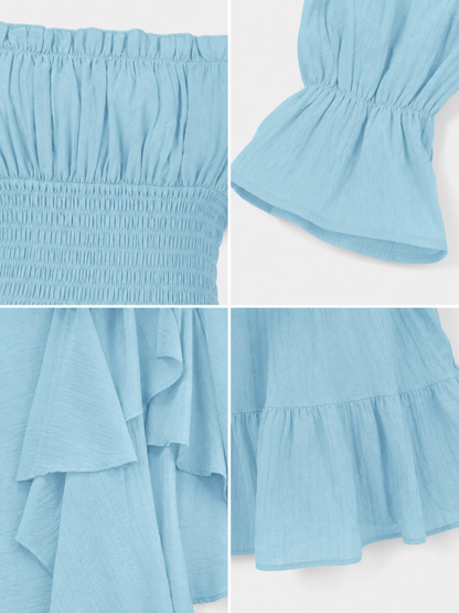 Off-the-Shoulder Dress with Long Sleeves