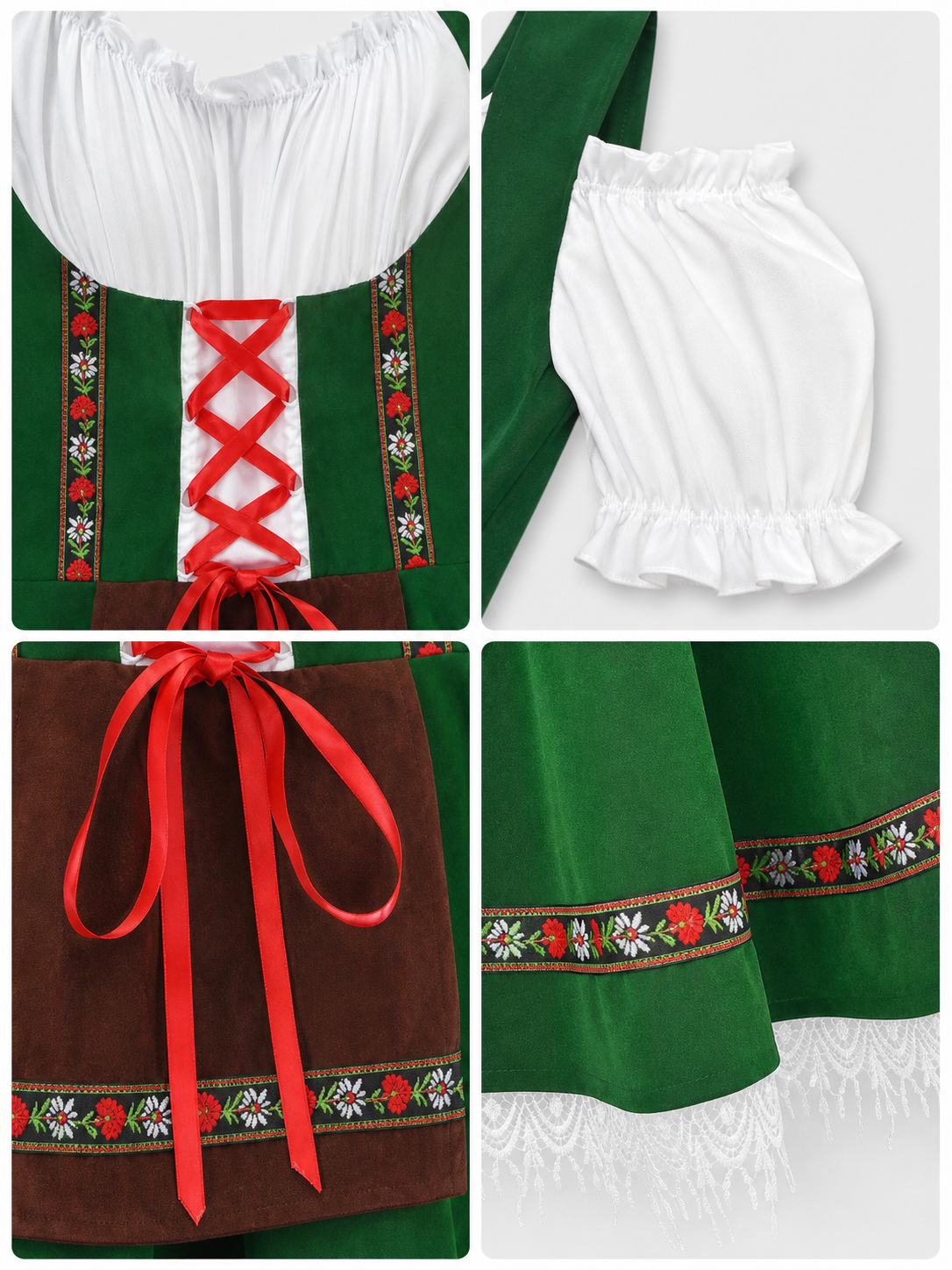 Carnival Dress in an Ethnic Style with Ribbons