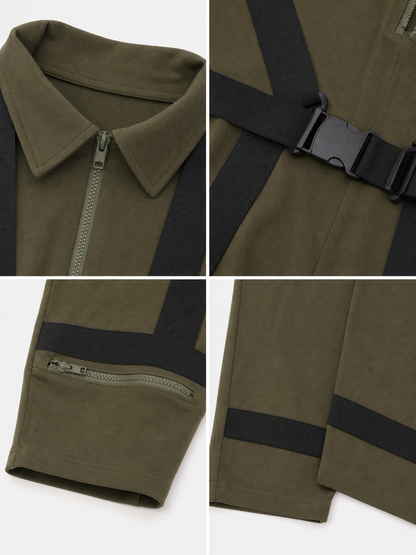 Military-Style Jumpsuit Costume for Parties