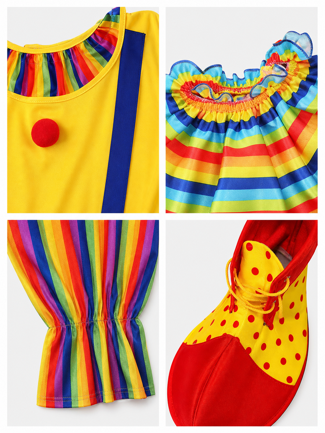 Clown Costume for Carnival and Stage Performances