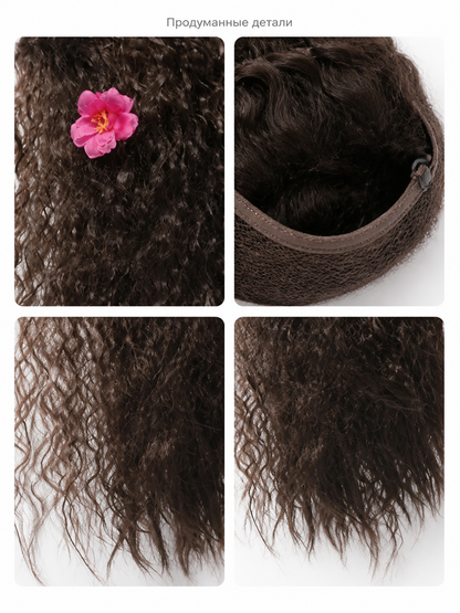 Dark Brown Carnival Wig for Halloween and Cosplay detail view