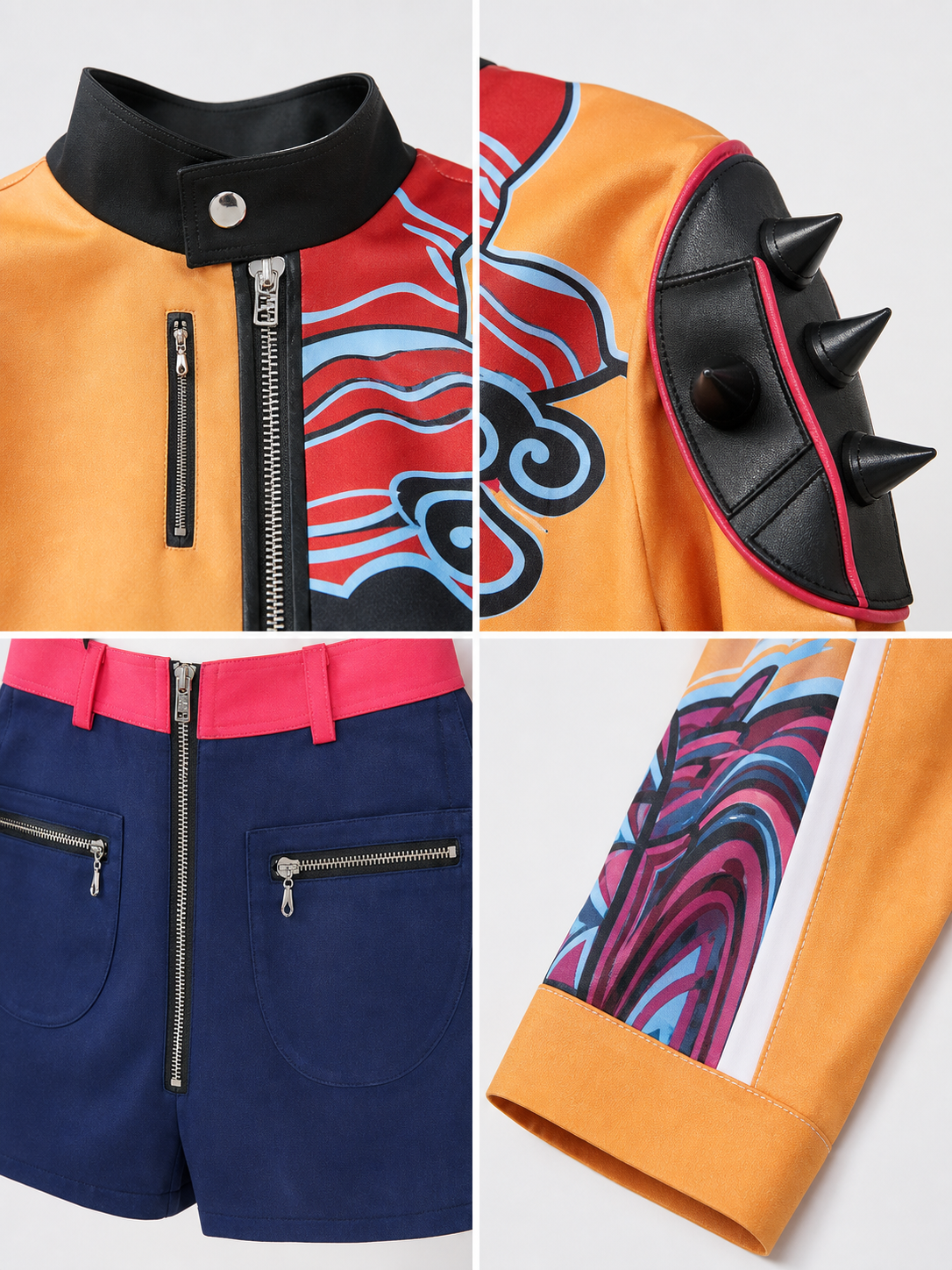 Cosplay Costume: Jacket, Vest, Shorts, and Accessories